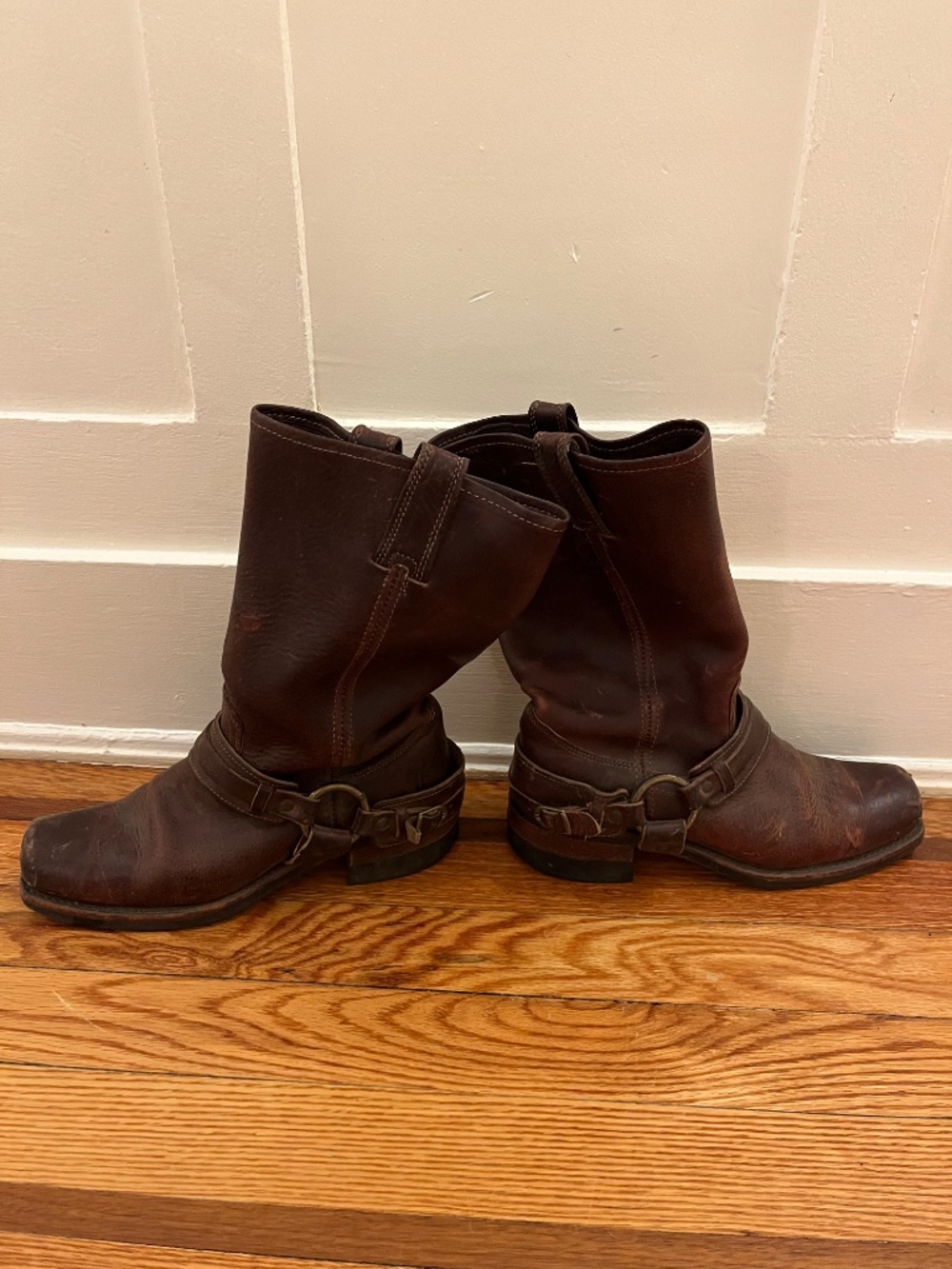 Frye Belted harness 12R 8.5 in chestnut leather - Picture 3 of 4